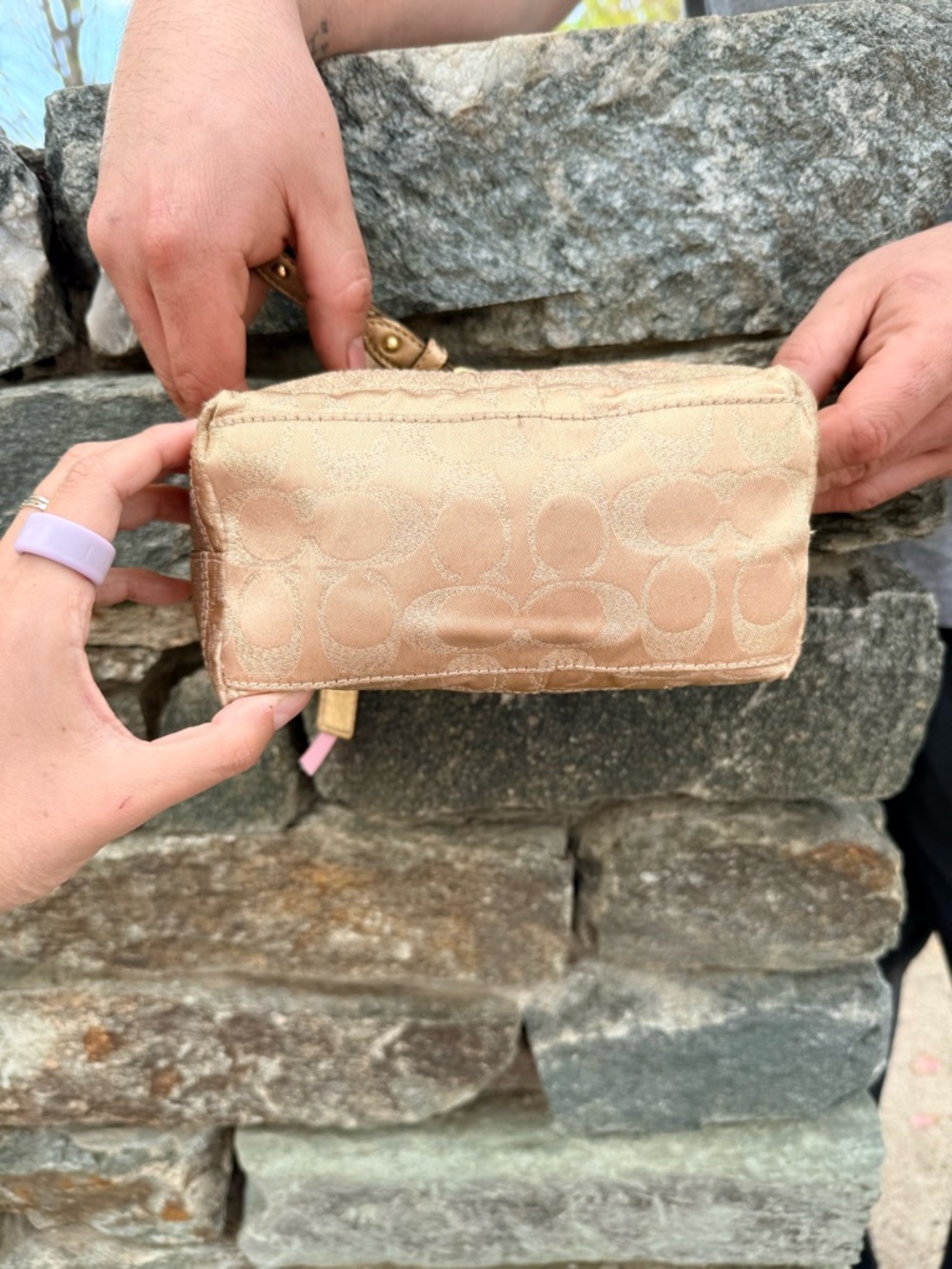 Coach Signature Mini Bag in Gold metallic with Gold Hardware - Picture 5 of 11